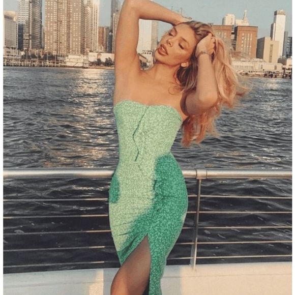 Likely Dresses & Skirts - NWT LIKELY Likely Jordana Floral Ali Strapless Ruffle Midi Dress, Size M